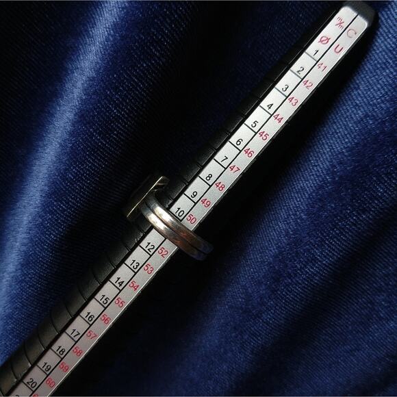 Natural Crystal Square Silver Ring size 5.75 reflective sparkly gemstone - Picture 14 of 14